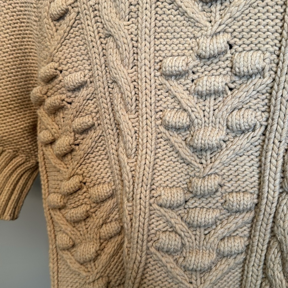 Zara mid camel short sleeve textured sweater size large - Picture 5 of 7